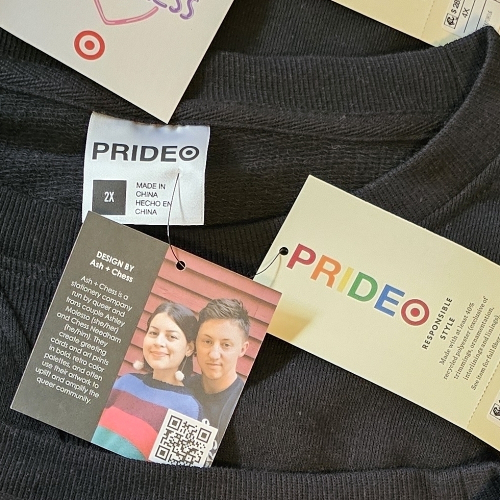 Target Pride Collection LGBTQ Crewneck Sweatshirt Queers Take Care of Each Other - Picture 8 of 9